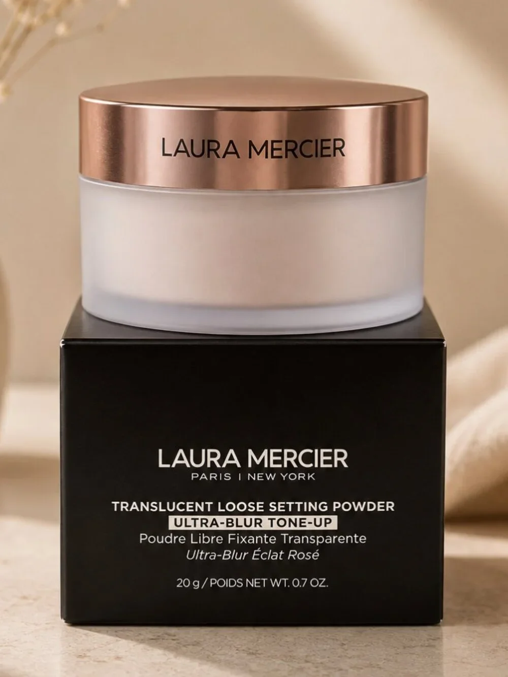 LAURA MERCIER Rose Translucent Loose Setting Powder Ultra-Blur Tone Up